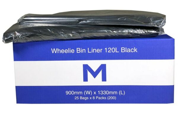 FP Recycled Bin Liner 120L Black