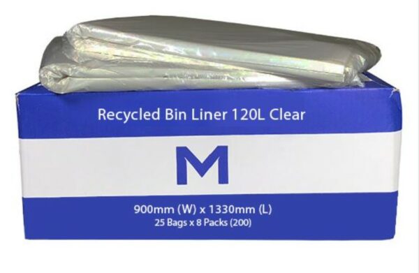 FP Recycled Bin Liner 120L Clear