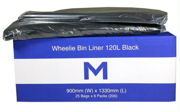 FP Recycled Bin Liner 120L Black